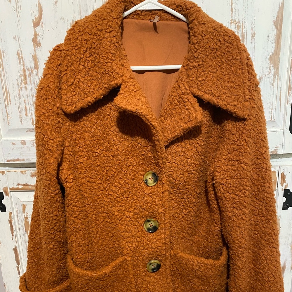 Free People Teddy Bear Pea Coat